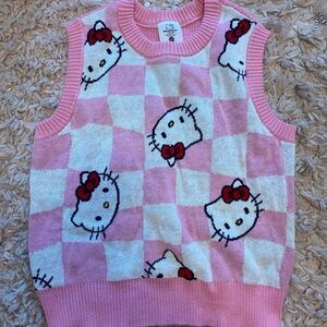 Pink and White Hello Kitty Sweater Vest